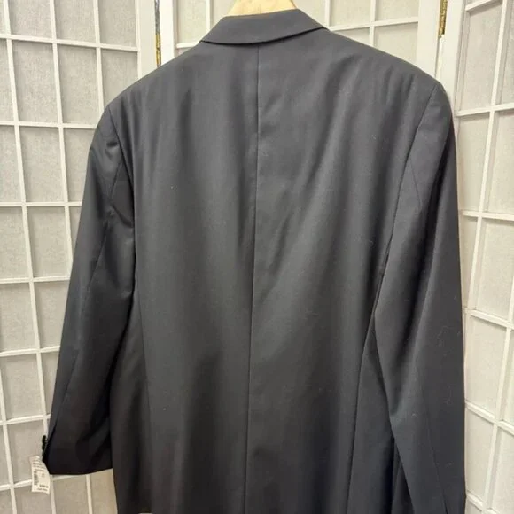Jones NY, Men's Blazer, Tuxedo, Dark Blue, Size 42 R, Wool, Long Sleeve, Pockets Sport Coats & Blazers